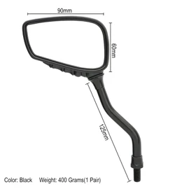 TOPCABIN 1 Pair Bicycle Mirror,Big View Bike Rear View Mirror Blindsight Multi Angle Adjustable Bike Mirror Billet Aluminum Chrome Plated Outside Skull Claw Style Also suitable for motorcycle mirror