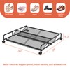 KOSIWU Under Bed Shoe Storage Organizer, Metal Mesh Under Bed