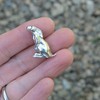 Beautiful Moon Gazing Hare Figurine, Handcast in Fine Pewter by