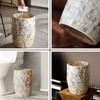 Escenzy Natural Shell Bathroom Trash Can Mosaic Glass 5L |