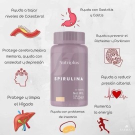 FARMASI - NUTRIPLUS SPIRULINA Dietary Supplements Tablet 60pcs