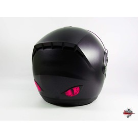 BIKE-label X910064VA Sticker 3D Evil Eyes for Car Motorcycle Scooter Helmet Neon Pink