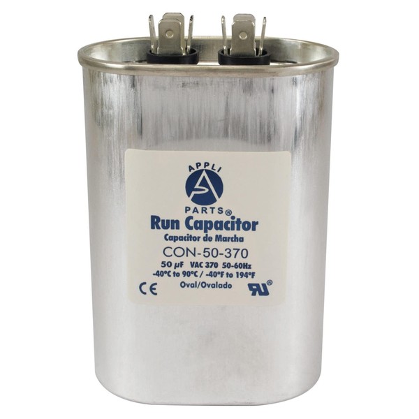 Appli Parts Run Capacitor for ac 50 Mfd uF (microfarads)
