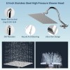 Hibbent All Metal Shower Head,High Pressure Rainfall Shower Head,with Handheld