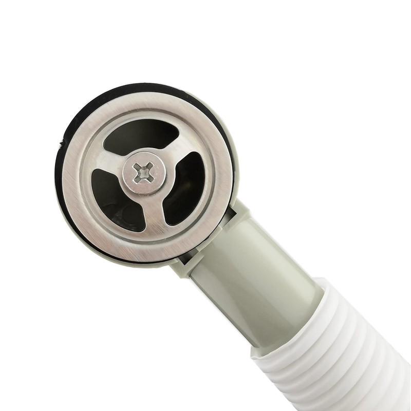2x Overflow Pipes, Overflow Tube for Sink Extendible, Circular Interface(Size: