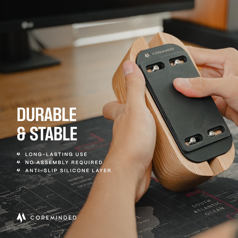 COREMINDED Adjustable Vertical Laptop Stand for Desk, MacBook Stand Laptop