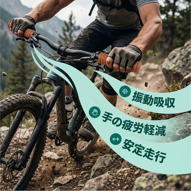KKLM Basic Pattern Bicycle Handle Bike Grips Universal Black 2