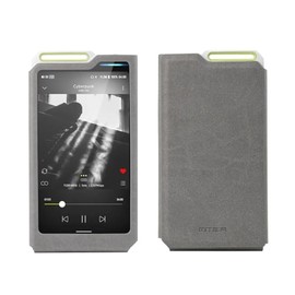 MITER MITER Case for HiBy R4, Handmade Artificial PU Leather Cover for hibyr4 (Gray)