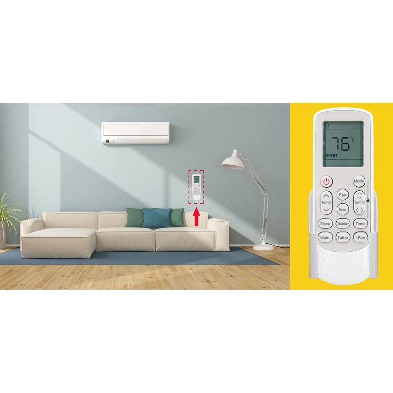 Replacement Remote Control for ROVSUN TSC-09HA2/12X120-1, TSC-12HA2/12X120-1, TSC-18HA2/12X120-1, TSC-24HA2/12X120-1 Air
