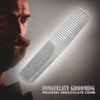 Stainless Steel Comb, Barber Grooming Comb for Man, Travel Size,