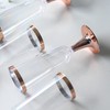 Balsa Circle 12 pcs 5 oz Clear Rose Gold Rim
