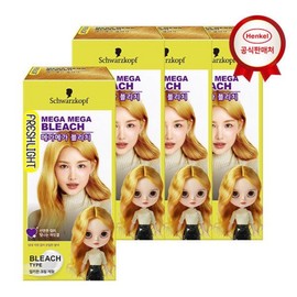 Freshlight Hair Bleaching Mega Mega / 프레쉬라이트 헤어블리치 메가메가 x4개 탈색제 사이오스, 4개