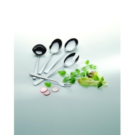 RÖSLE Vorlege-Gemüselöffel VS 600, Hochwertiger Schöpflöffel aus Edelstahl 18/10 zum Servieren von Beilagen, Servierbesteck-Serie, hochglänzend, spülmaschinengeeignet, 23.5 x 5.6 x 2.8 cm