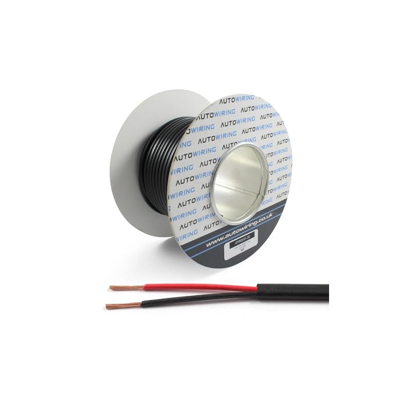 Automotive FLAT Twin 2 Core Cable 12v 24v Thin Wall