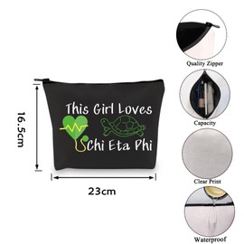 VAMSII Chi Eta Phi Sorority Paraphernalia Gifts This Girl Loves Chi Eta Phi Travel Makeup Bag XHO Nursing Pouch (Eta Phi)