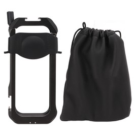 Action Camera Protective Cage Aluminum Alloy Frame Case with Cold Shoe Mount 1/4in Thread for Insta360 ONE X2