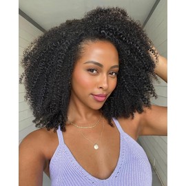 LADY MIRANDA Afro kinky Curly Crochet Hair Marlybob Braiding Hair Extensions for Black Women Jerry Curl Crochet Hair 6X Braid Hair Short Passion Twis Synthetic Extensions (Black)