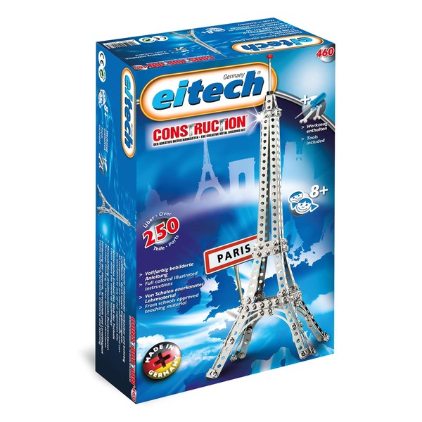 Eitech Landmark Series Eiffel Tower Construction Set & Educational Toy - Intro to Engineering & STEM Learning with 250 Pieces - Promotes Innovation, Creativity, and Cognitive Development