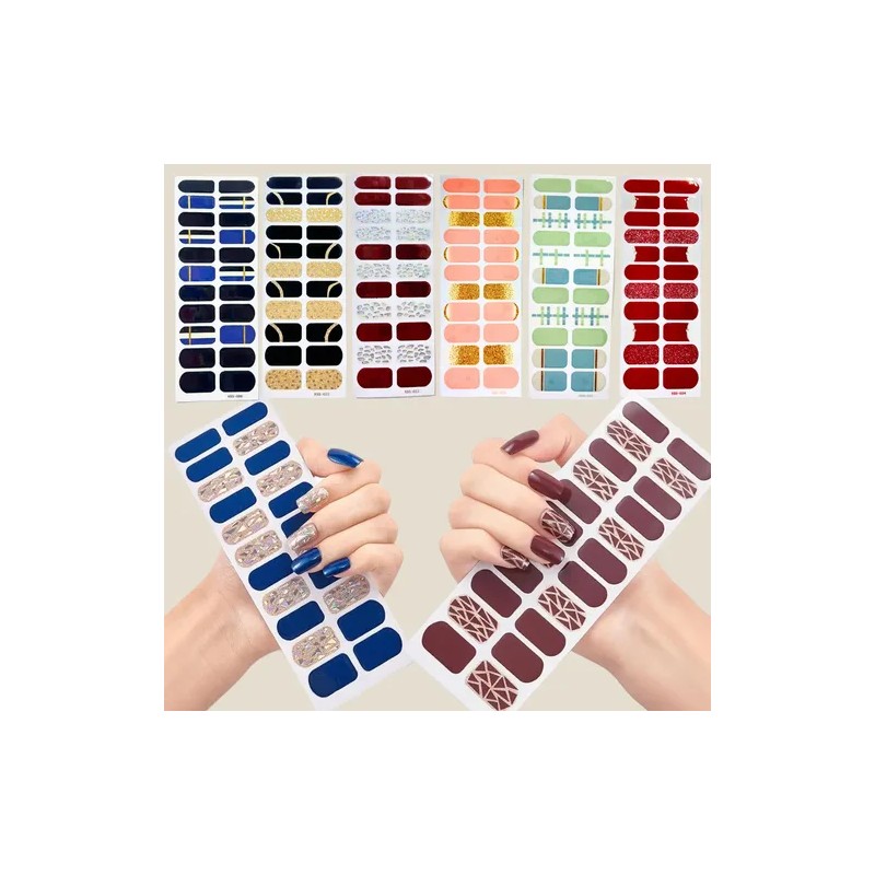 5 Plantillas Pegatinas Decorativa Uñas Diseños Nude Nail Art