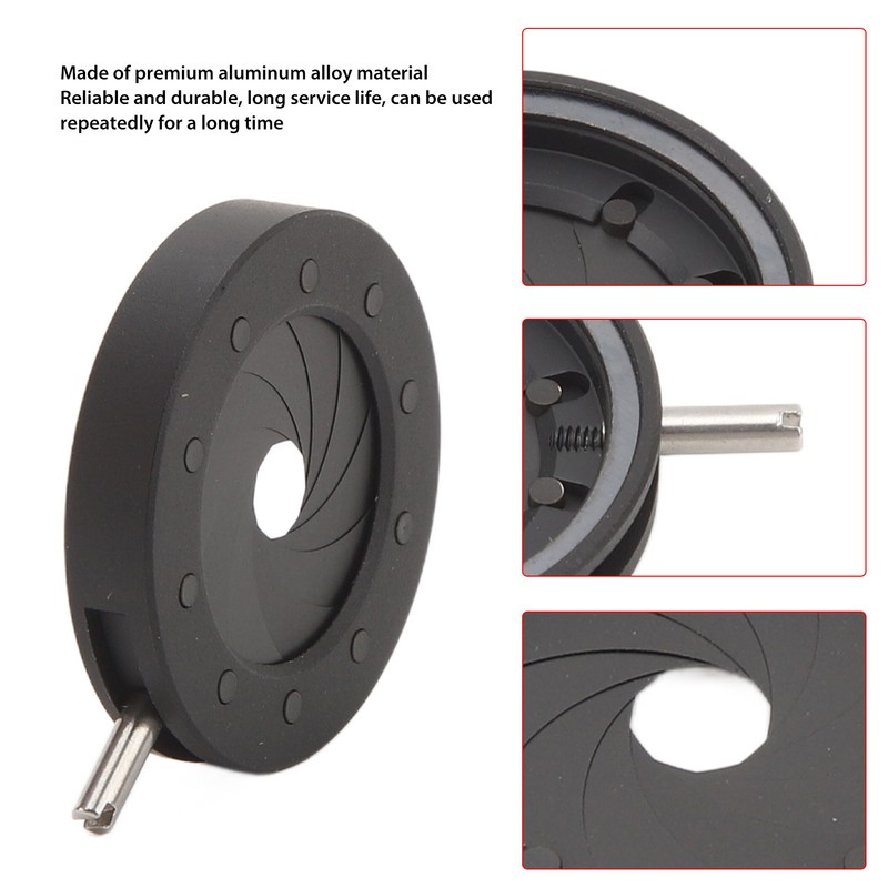 Adjustable Iris Aperture Diaphragm 1 to 16mm Aluminum Alloy Iris