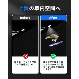 GIMUYA Toyota New Harrier 80 Series Courtesy Lamp with LED Laser Logo HARRIER AXUH80 AXUH85 June 2020 Current Vehicle Specific Design Genuine Replacement High Brightness Interior Custom Parts Accessories Dress Up Driver & Passenger 2PCS Set 02