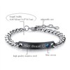 2pcs Couples Womens Mens Bracelets, Cupimatch Stainless Steel Bangle Bracelet