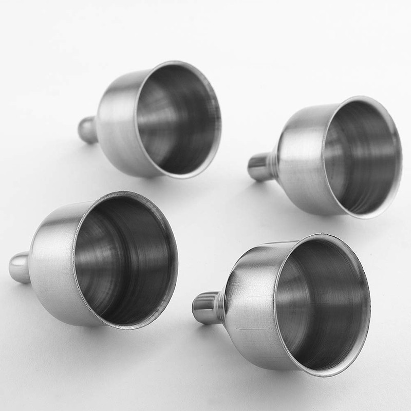 YWQ 6 Pcs Stainless Steel Flask Funnels, Set of 6