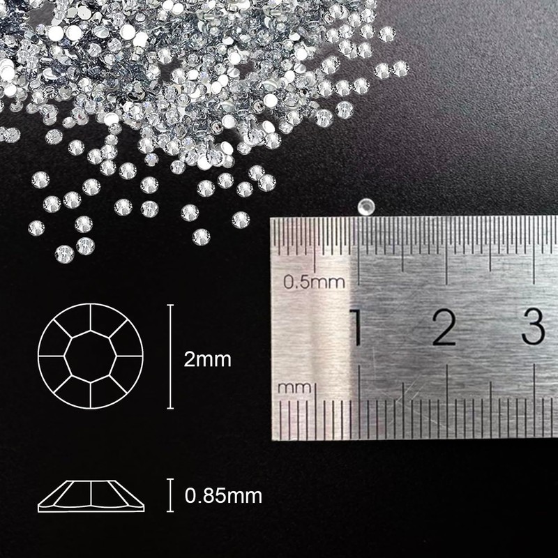 Angelkiss 10pcs 2mm dente dente cristallo ornamenti denti gioielli decorazione