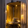 CozyHome LED Light Chain Geometric Pyramid-Shaped Copper Rose Gold