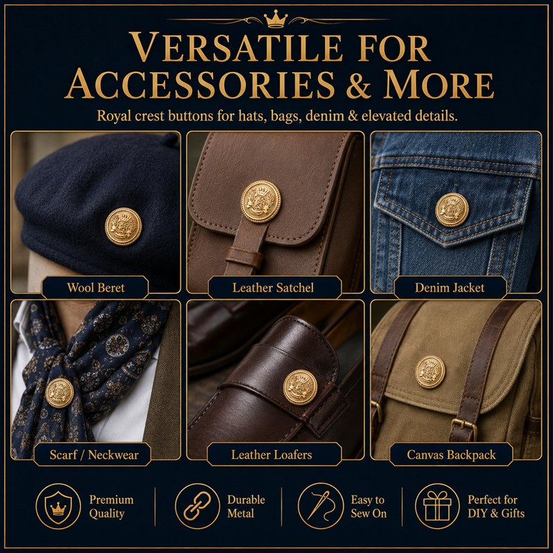 Gold Buttons for Blazer, 28pcs Metal Blazer Buttons for Clothes,