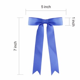 Meseey 30 Pcs 5 x 7 Inch Royal Blue Grosgrain Ribbon Bows with Twist Tie Gift Bows for Gift Wrapping, Crafts, Parties (Royal Blue,Width of 1")