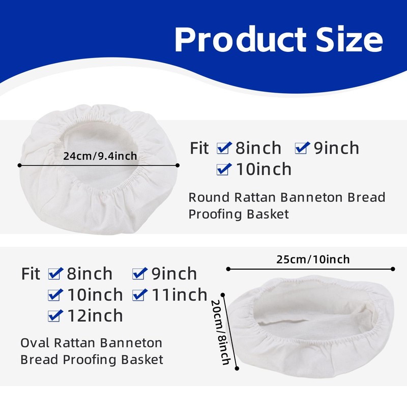 10pcs White Linen Liner Cloth Cover Fit 8" 9" 10"
