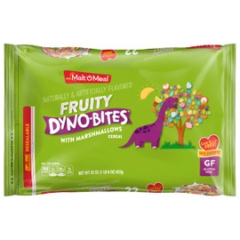 Malt-O-Meal Fruity Dyno Bites Cereal with Marshmallows, Gluten Free with Fun Fruity Flavor, 22 OZ Resealable Bag