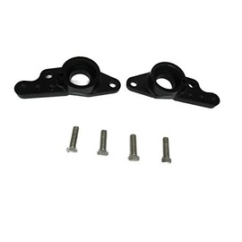 Black Passenger Floorboard Swing Arm Mounts Brackets Harley FLH Touring 84-17