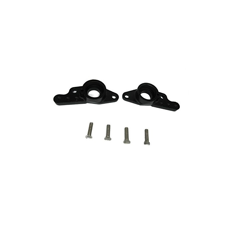 Black Passenger Floorboard Swing Arm Mounts Brackets Harley FLH Touring