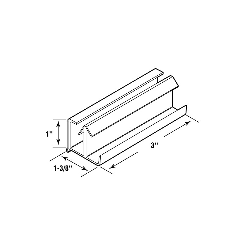 Prime-Line M 6217 Tub Enclosure Bottom Guide, For Frameless Panels,
