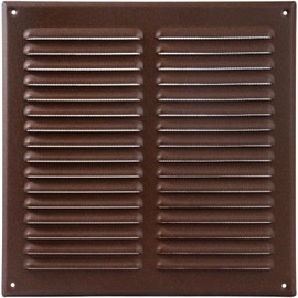 ECOPRO VENT Square Ventilation Grille / 10" x 10" Inch Inside Measurement/Brown Metal Air Vent Louver - Inside/Outside use / 11.6" x 11.6" Inch Outer Measurement