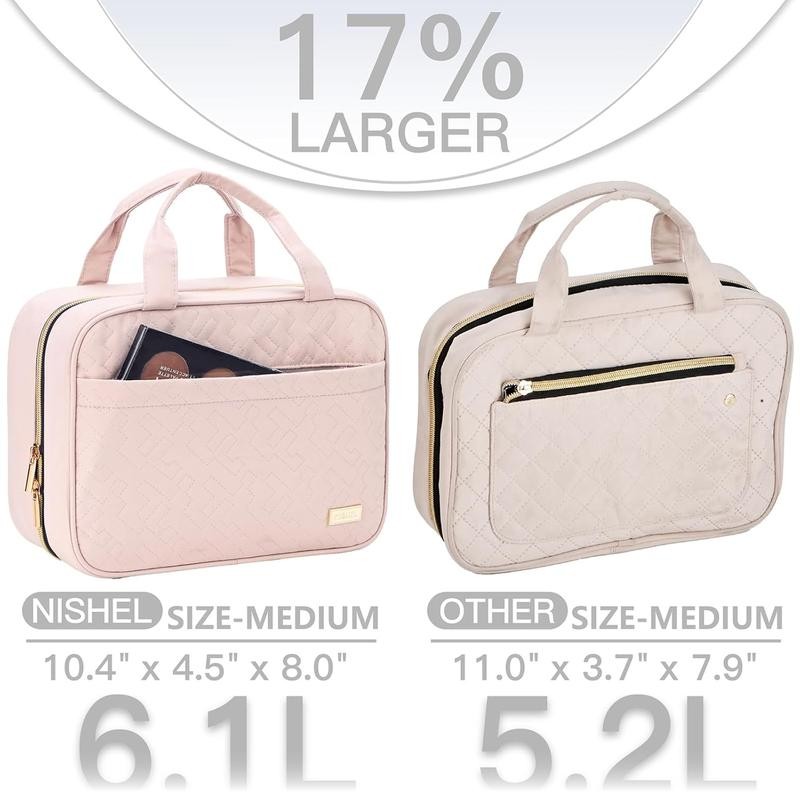 NISHEL Travel Toiletry Bag for Women - Portable Hanging Organizer