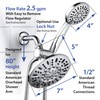 AquaDance 7" Premium High Pressure 3-Way Rainfall Combo for The