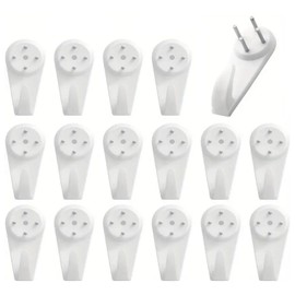 20pcs Picture Hooks for Hard Wall, Non-Trace Picture Hanging Kit for Picture Frame Fixing, Picture Hanger Hook for Plasterboard Walls Drywall Concrete Wall