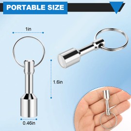 VSKIZ Keychain Magnet for Testing Brass, Pocket Magnet Key Chain with Strong Magnetic Rare Earth, Neodymium Magnet Key Holders for Jewelry, Precious Metal Verifier for Gold & Silver Test -2 Pack