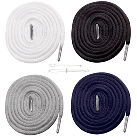 4Pcs Replacement Drawstring Cord for Pants,Round Cotton Drawstring for Hoodies, Sweatpants, Sweaters