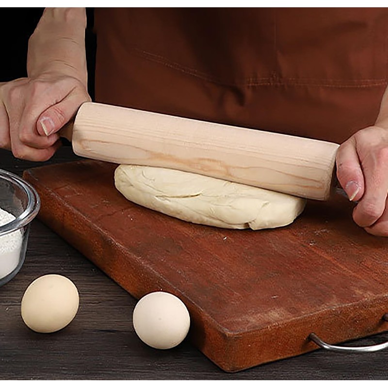 Rolling Pin, 13.8 Inch Wood for Kneading the Dough of