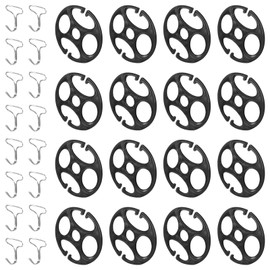 UYUOO 32PCS Car Seat Cover Plum Plate Metal Hooks, 16PCS Plastic Car Seat Chucks and 16PCS Metal Cover Hooks Locking Clips for Installing and Replacing Seat Covers Car Fasteners