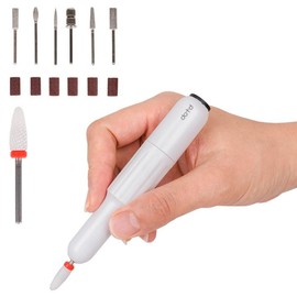 Dot gel nail nail drill 7 types of bits, white, 1 set / 닷드 젤네일 네일드릴 7종 비트, 화이트, 1세트