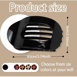 Leopardenmuster Französische Haarspange,Haarklammer Damen,Hair Clip,Rutschfeste Große Flache Haarklammern & Flat Claw Clip für Alltag, Sport, Autofahren