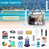 TINYAT Large Clear Tote Bag for Women Transparent Beach Bag