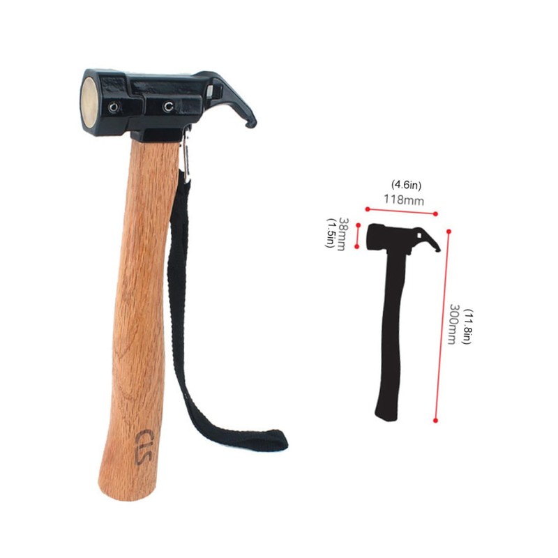 SHINEOFI 1pc Multi Function Outdoor Hammer Durable Safety Hammer for