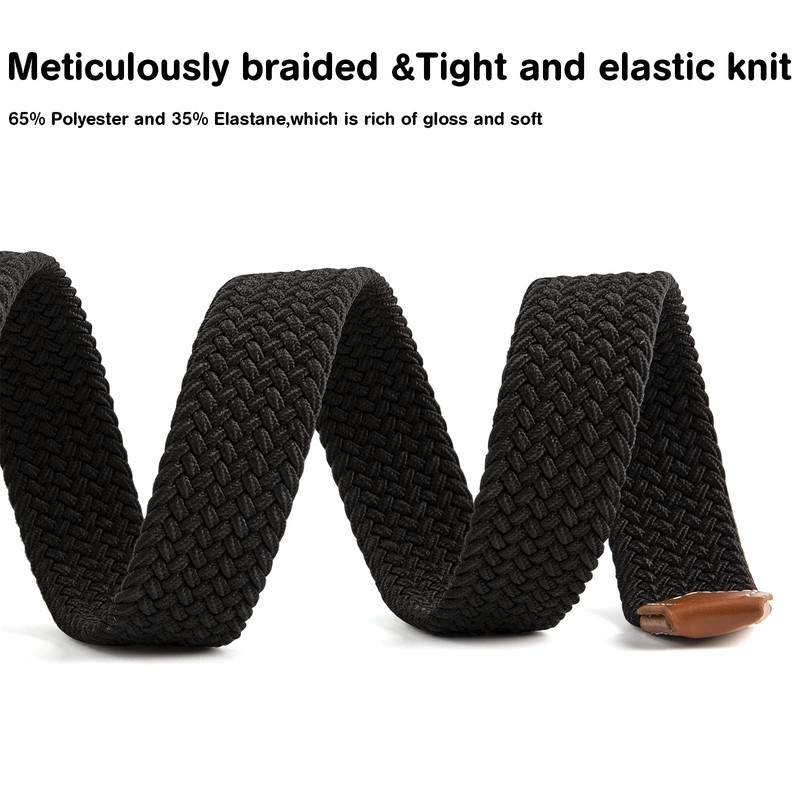 Yangbaga Stretch Belt Women/Men Comfortable Elastic Braided Stretch Belt for