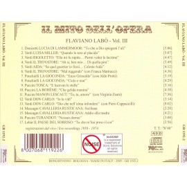 FLAVIANO LABÒ IL MITO DELL'OPERA: FLAVIANO LABÒ, VOL. 3 NEW CD